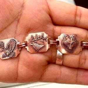 🦬🪶Vintage 100% copper bracelet, hand made by native of American, 🦬 🪶 🦌
